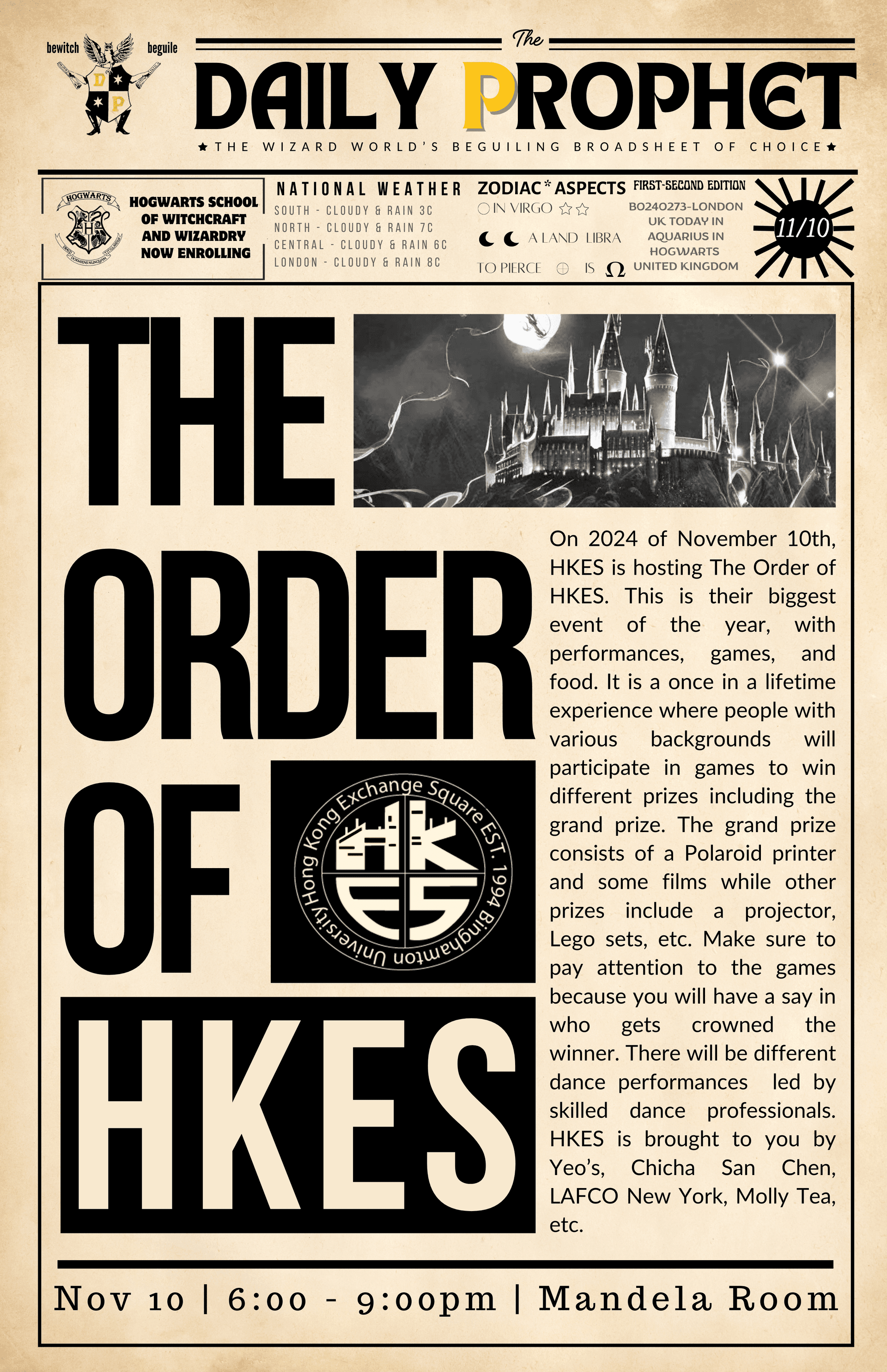 Harry Potter Themed Pamphlet