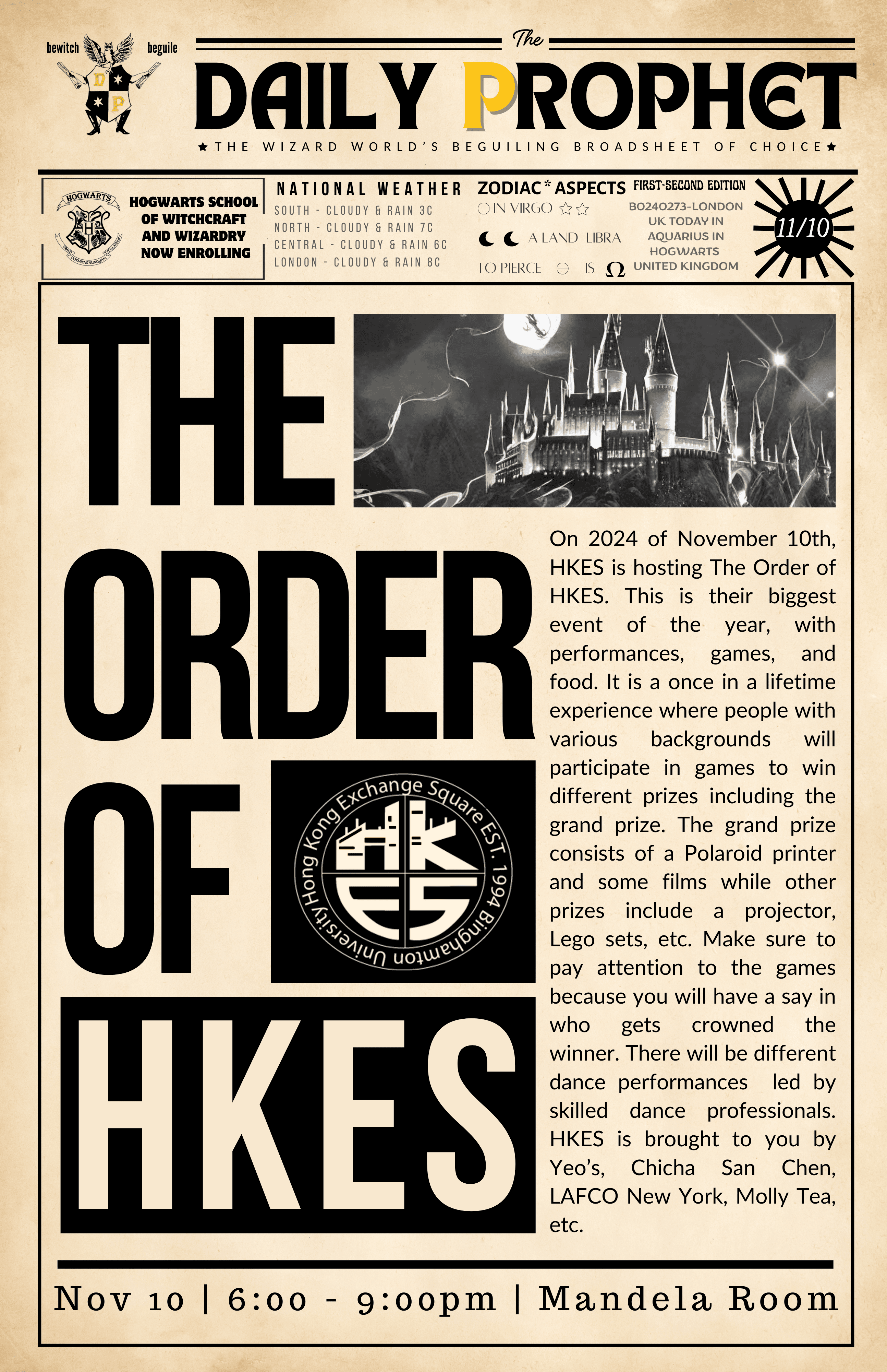 Harry Potter Themed Pamphlet